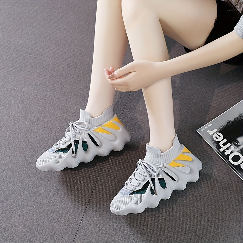 Octopus Sole Women's Walking Shoes Lightweight Lace Up Sneakers