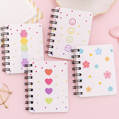Small Flower Bear Love Happy Face Notebook Journal Book Notepad