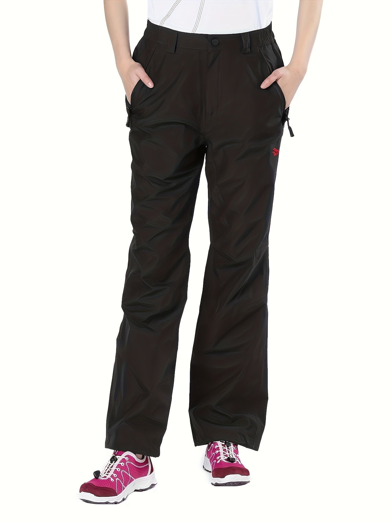 Women's High Waist Outdoor Hiking Pants with Zippered Pocket