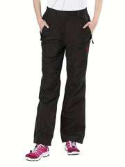 Women's High Waist Outdoor Hiking Pants with Zippered Pocket