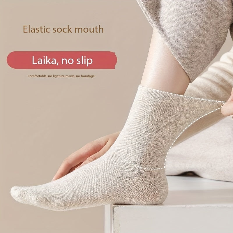 5 Pairs Wool Mid-Calf Socks - Winter Warm Deodorant