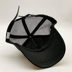 Golden Rhinestone Baseball Cap Mesh Hip Hop Trucker Hat