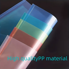 140pcs Transparent File Bag Pocket A4 Size School Work Office Organization