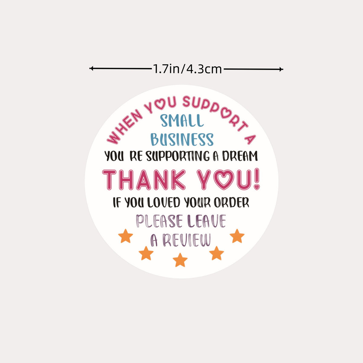 500pcs If You Love Your Order Small Business Stickers Thank You Stickers