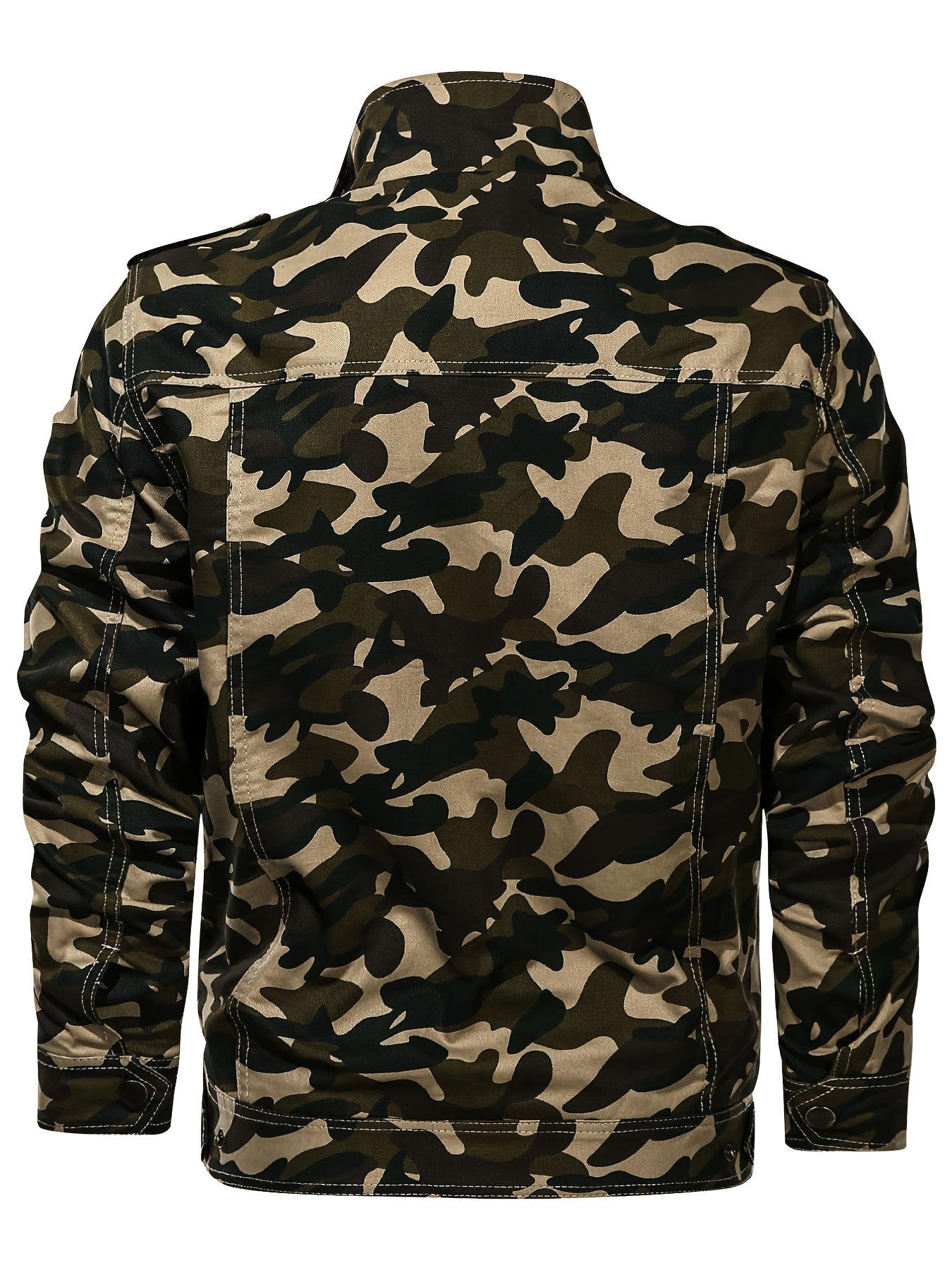 Men's Tactical Camo Work Jacket with Zipper