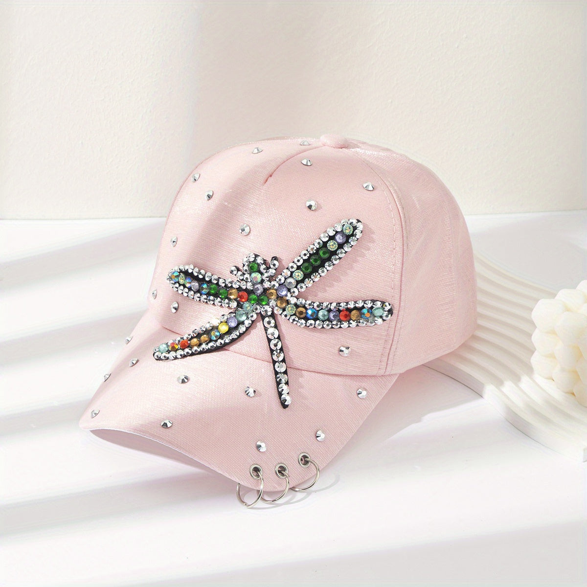 Dragonfly Patch Baseball Cap Y2K Dad Hats Hip Hop Sun Hats