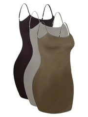 3 Pack Plus Size Sexy Bodycon Midi Dress Set