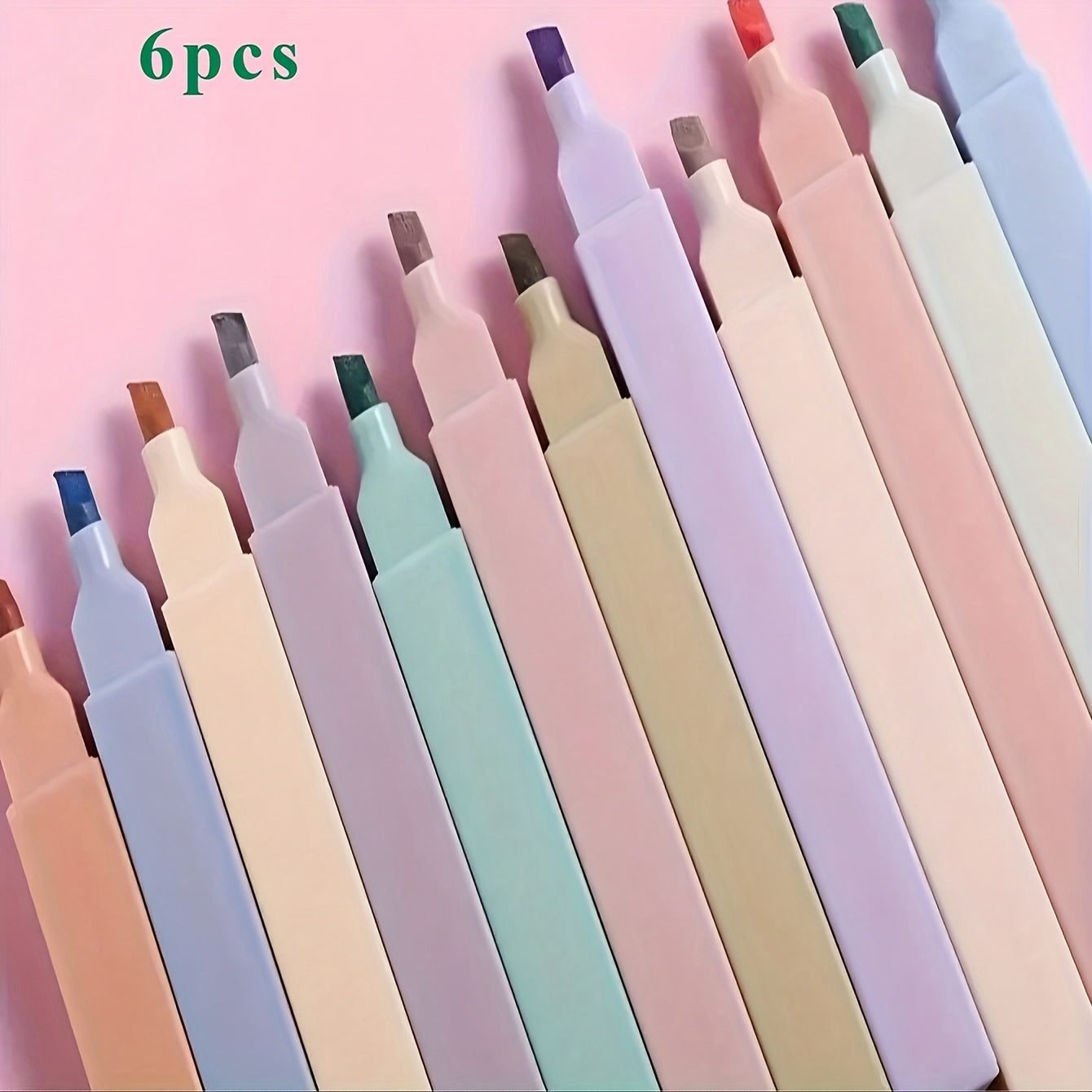 Morandi Highlighter Pen Set 10 Colors Soft Tip Bulk Pack