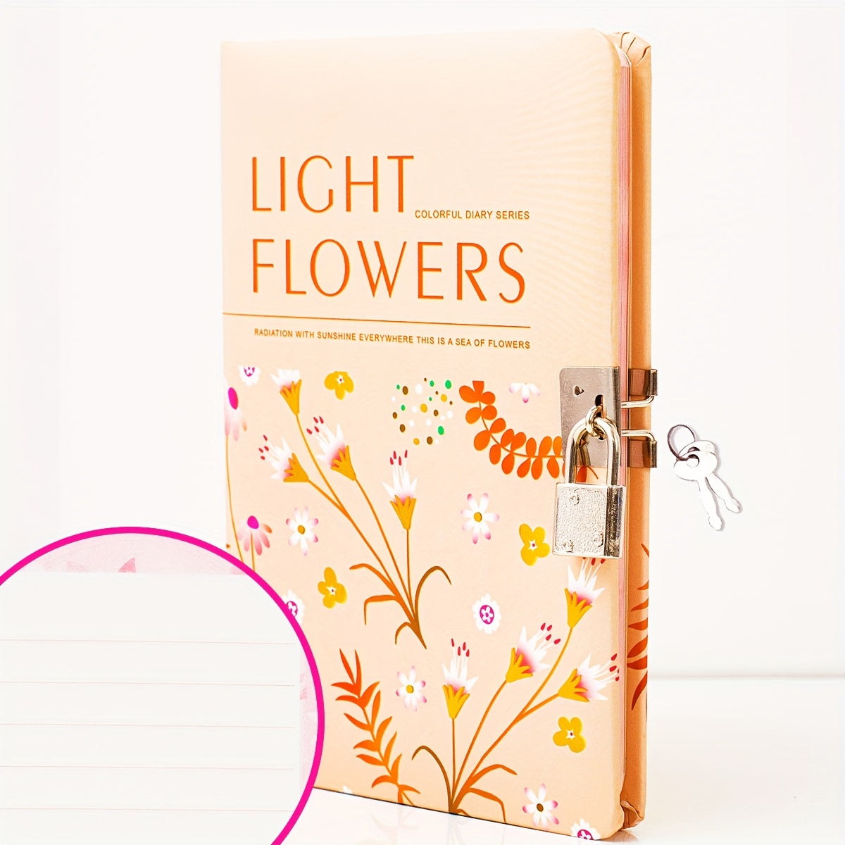 160 Pages Lockable Diary For Teenagers A5 Flower Journal Gift