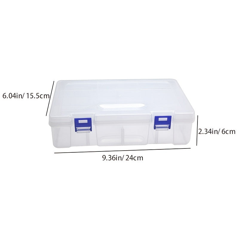 1pc Pin Clip Box 8 Grids Double Layer Storage Box