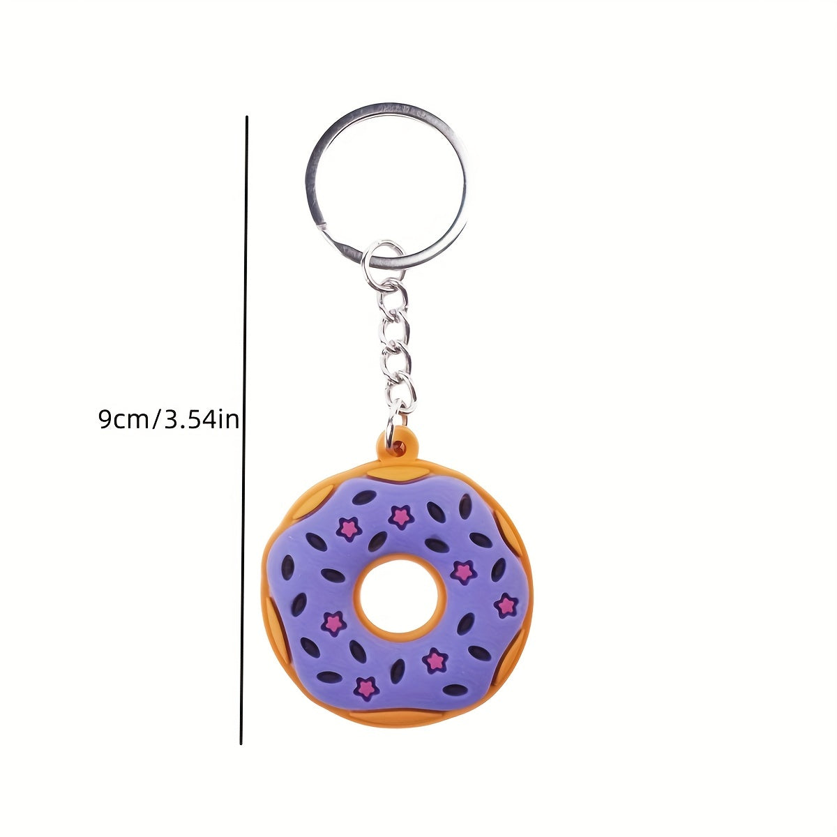 Donut PVC Keychain For Backpack Car Key