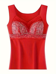4pcs Floral Print Tank Tops Seamless Lace Top Women's Lingerie