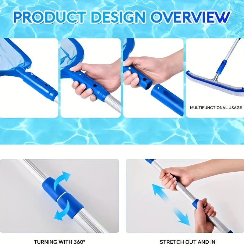 Pool Skimmer Net 17 X 35 with 3 Section Pole