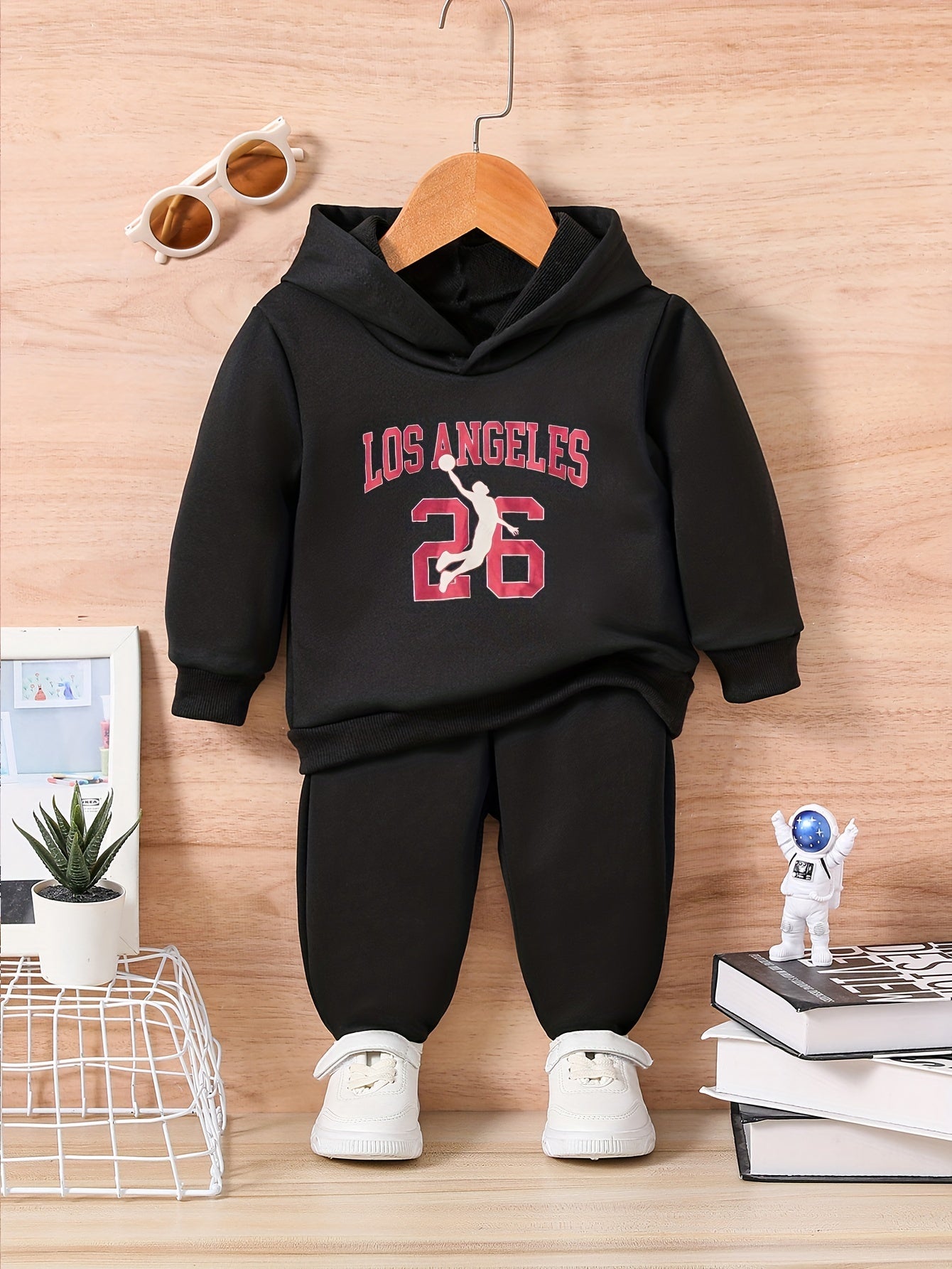 Kids Basketball Shooting Outfit Baby Sweatshirt Trousers Set