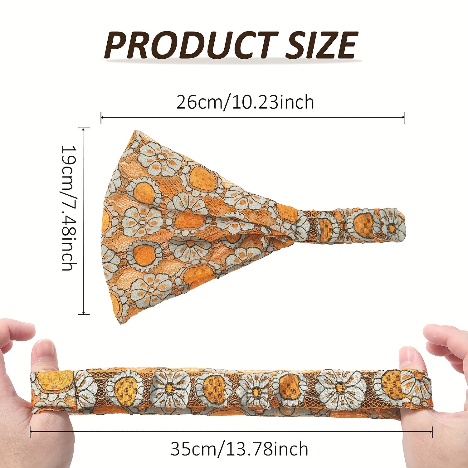 Wide Brim Lace Flower Headband for Women Girls