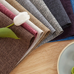 Linen Placemat Woven Table Mat Waterproof Anti-skid Heat Insulation Pad