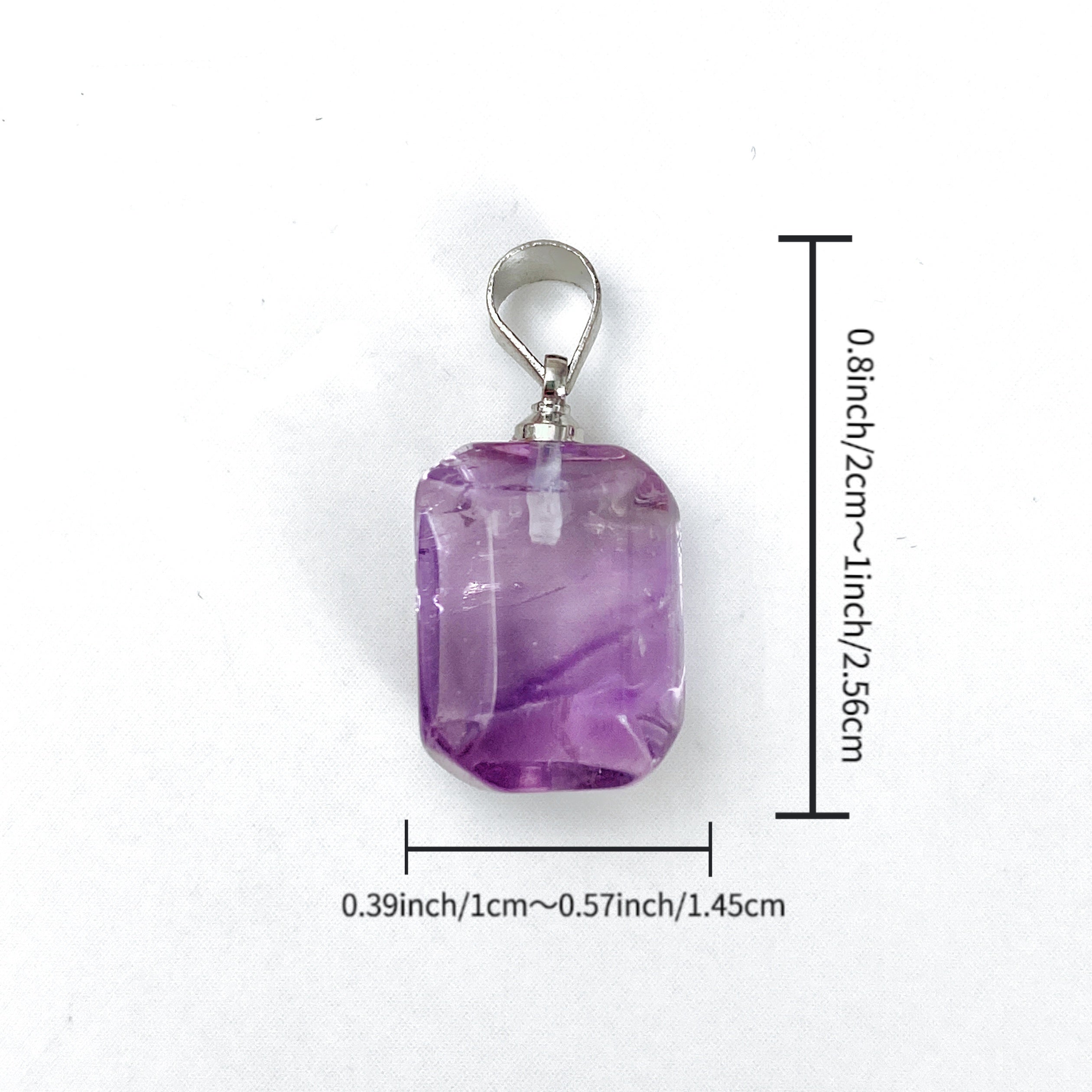 Random Amethyst Natural Gem Healing Crystal for DIY Pendant Necklaces