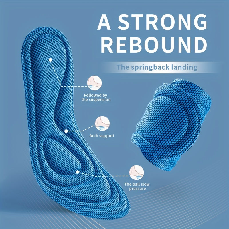 Memory Foam Insoles For Shoes Men Women Nano Antibacterial Massage Sport Insole