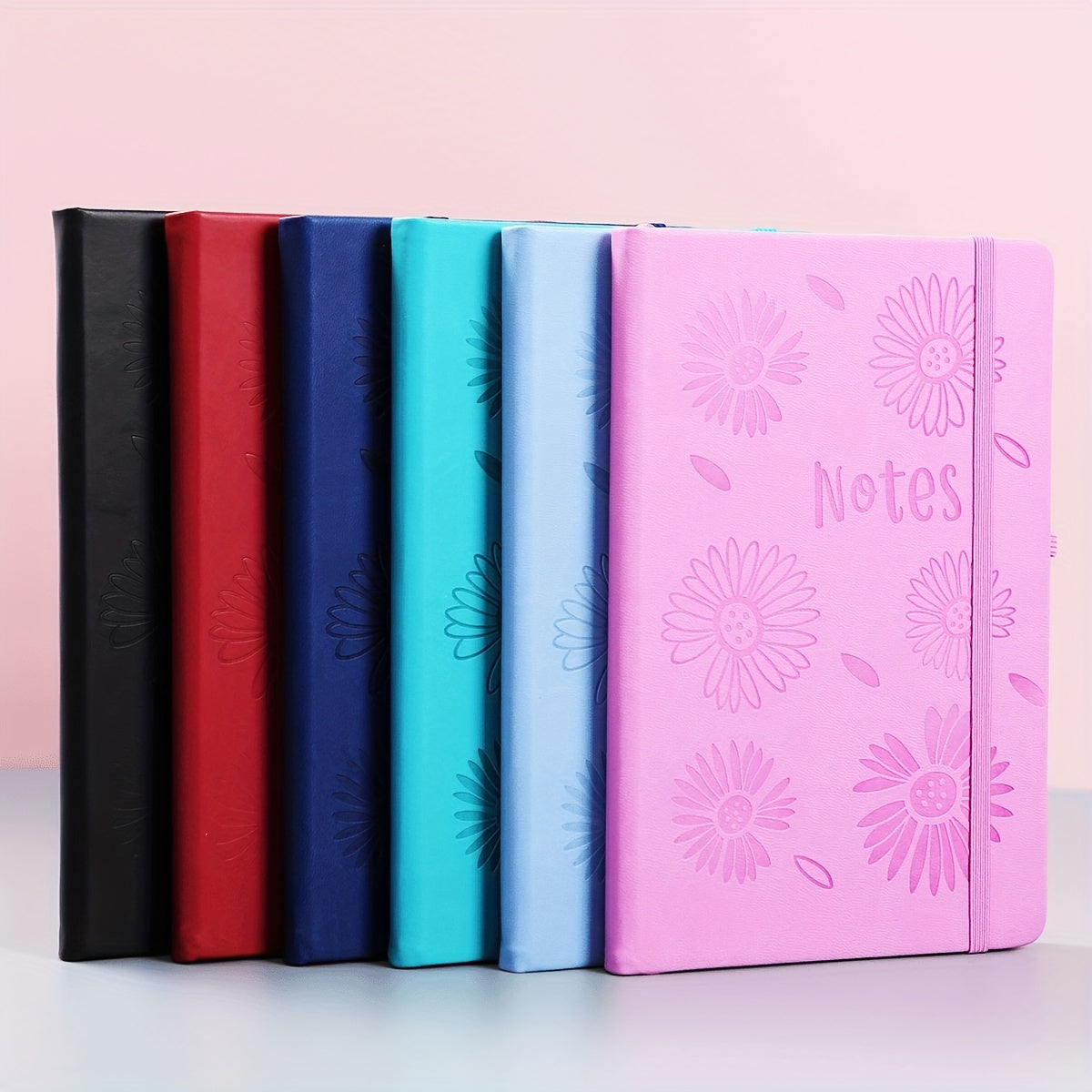 A5 Flower PU Notebook 14 48x21 08cm Thickened Paper - Home Office School Use