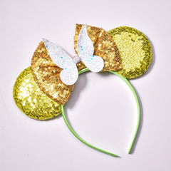 Sweet Sequin Bow Mouse Ear Headband Hair Accessory for Girls