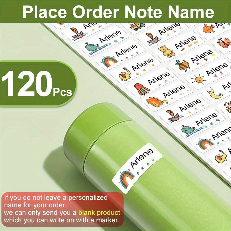 Personalized Waterproof Name Stickers | School Label Preschool Tag