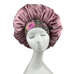 Printed Silk Wide Side Ladies Sleeping Cap