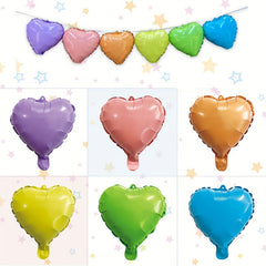 6pcs 25.4cm Love Macaron Aluminum Balloons - Birthday Party Decoration