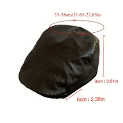 British Retro Leather Beret Hat Men's And Women's All match Newsboy Hat