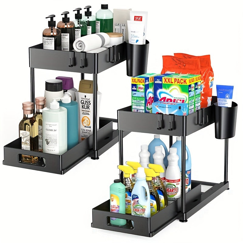 Kitchen Organizer Countertop Storage Rack Cabinet Pull out Sink Rack