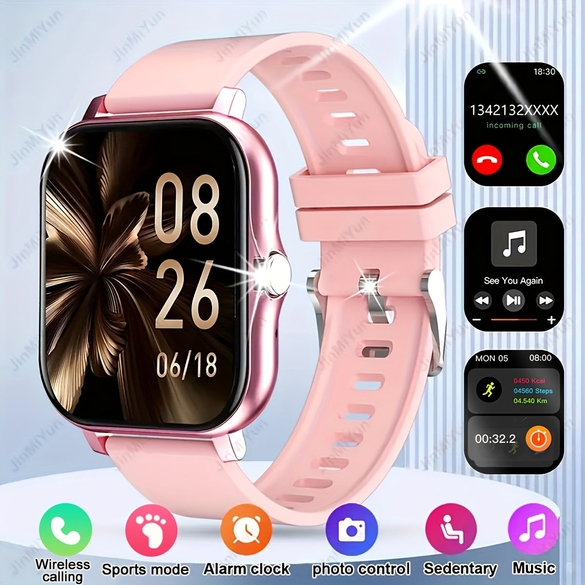 1.83 Inch HD Touch Sports Smartwatch - 100 Sport Modes - Fun Halloween Theme