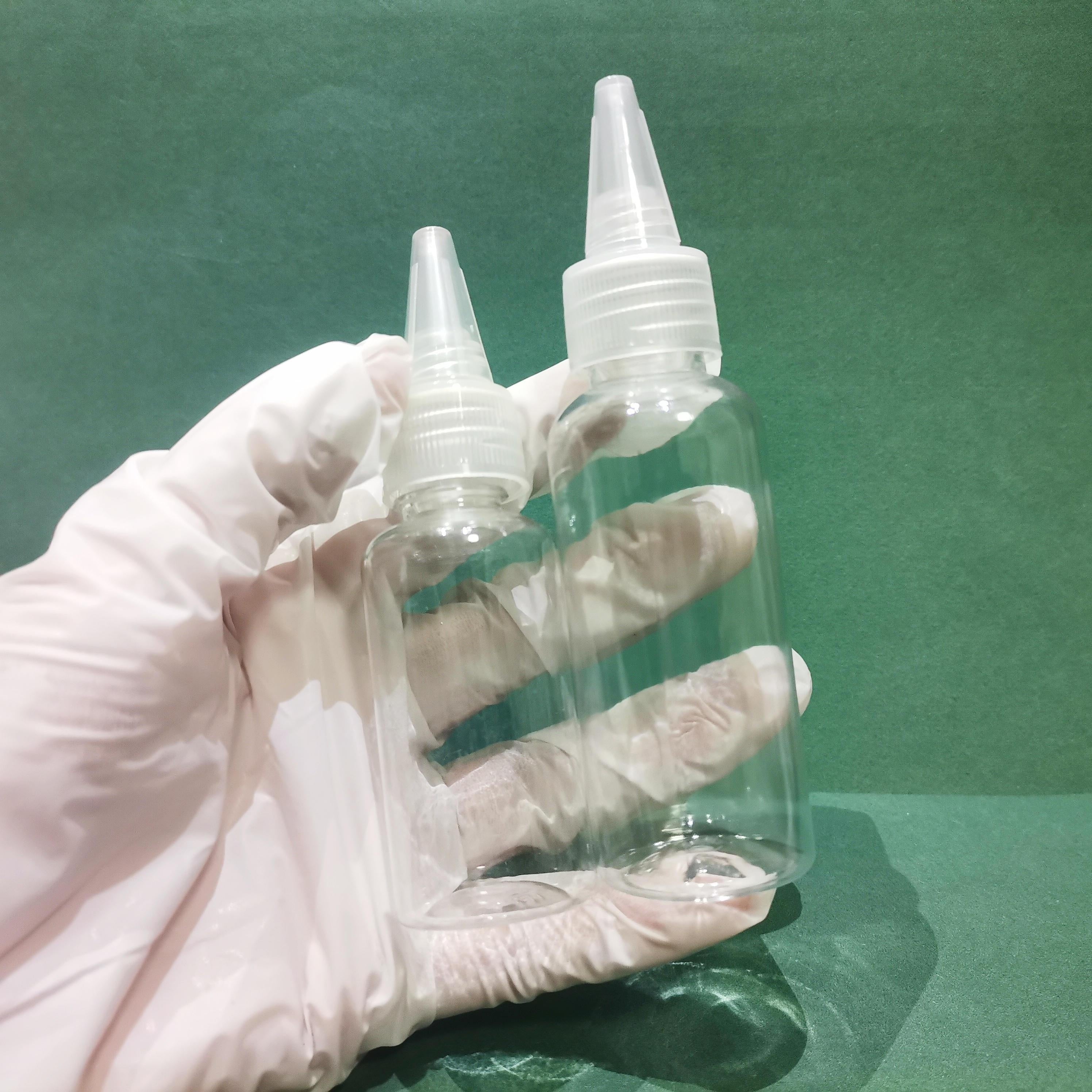 2pcs Squeeze Bottles 30ml & 50ml Twist Cap for Oils Crafts Art Glue Ink