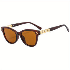 Cat Eye Sunglasses Rivet Decor Gradient Anti Glare UV400