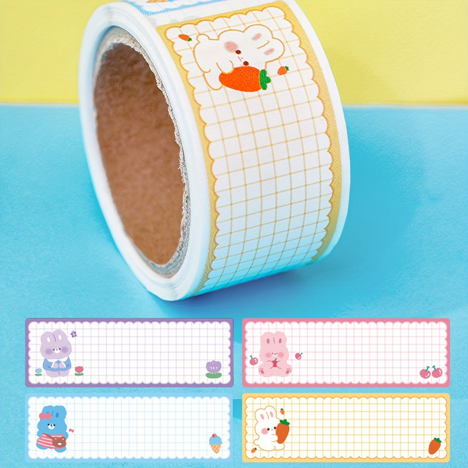 Cartoon Tape Name Stickers Multifunctional Message Index Handwritten Label