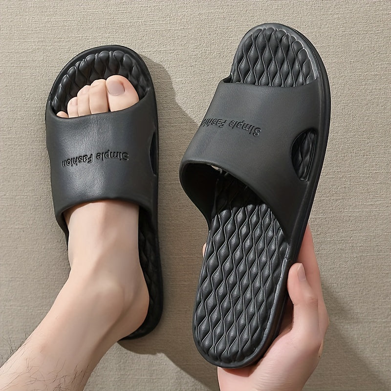 Men's Lightweight Non Slip Slides Open Toe Slippers