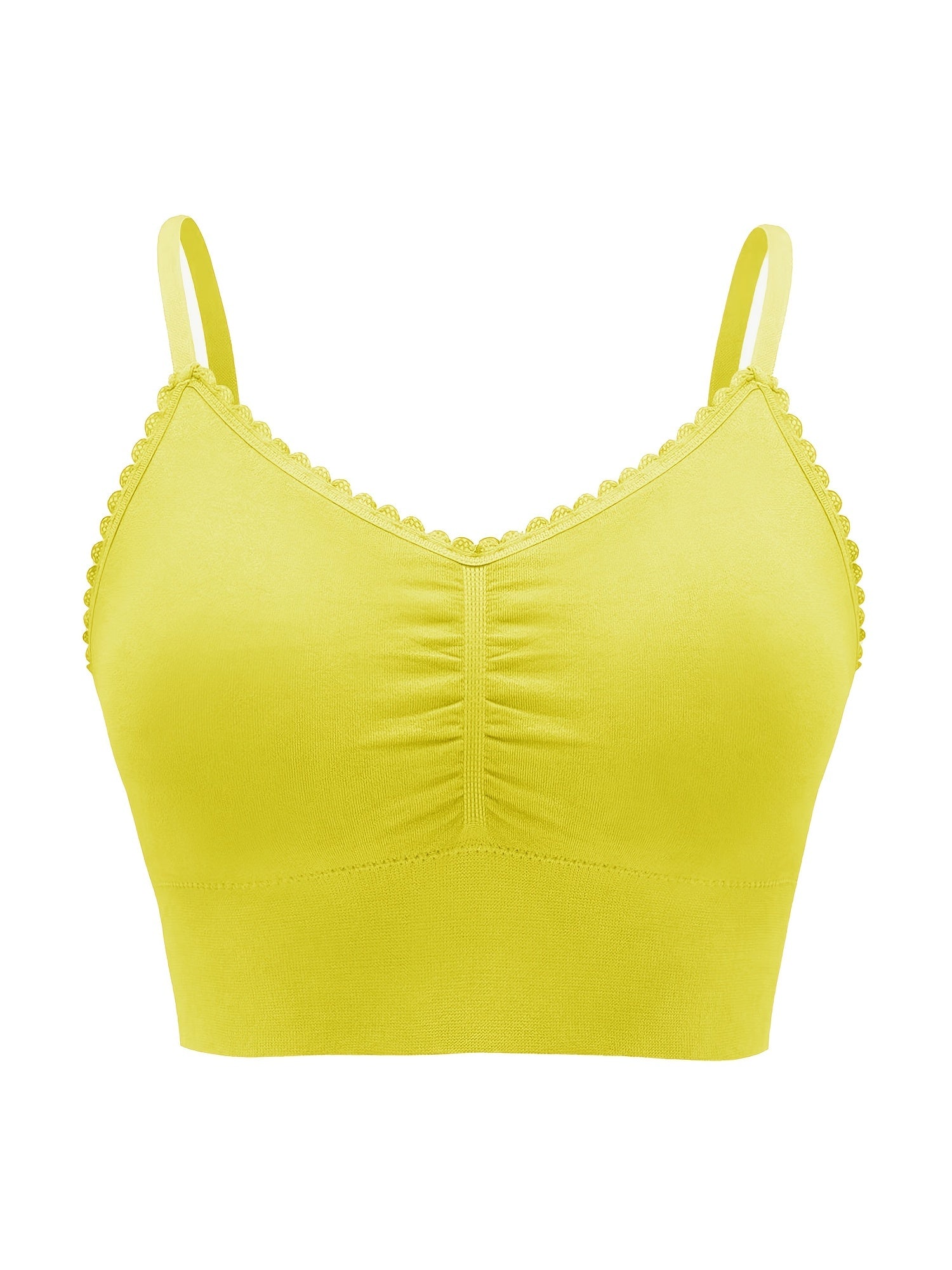 Plus Size Lace Wireless Bra Low Impact Activity Sleep Comfort Workout Sports Bra
