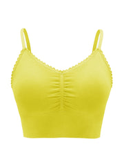 Plus Size Lace Wireless Bra Low Impact Activity Sleep Comfort Workout Sports Bra