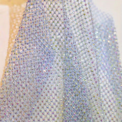 1pc Shine Stretch Fabric DIY Clothes AB Drill Cloth