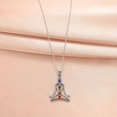 7 Chakra Meditation Pendant Yoga Chakra Healing Stone Necklace