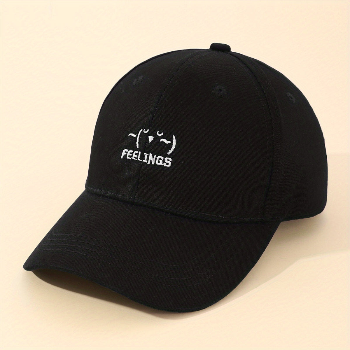 FEELINGS Embroidery Baseball Cap Sun Hat Adjustable Casual Couple Dad Hats