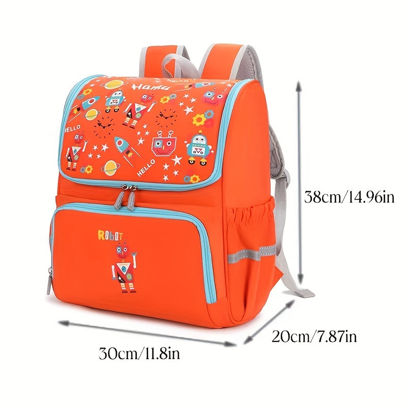 Orange Waterproof Lightweight Backpack for Students Children