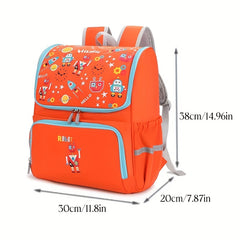 Orange Waterproof Lightweight Backpack for Students Children