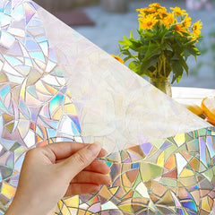 Geometric Pattern Privacy Window Film Translucent No Glue Needed