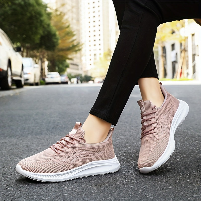 Women's Lace Up Athletic Running Shoes Soft Sole Casual Mesh Sneakers