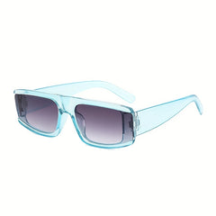Rectangle Frame Sunglasses Gradient Lens UV400
