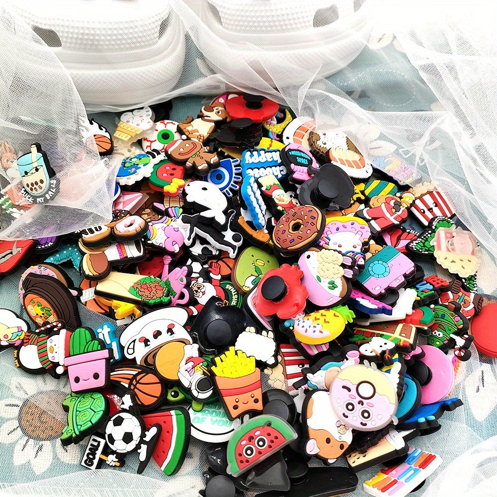 10-100PCS Cartoon PVC Shoe Charms for Clog Sandals - Shoe Decoration Gift
