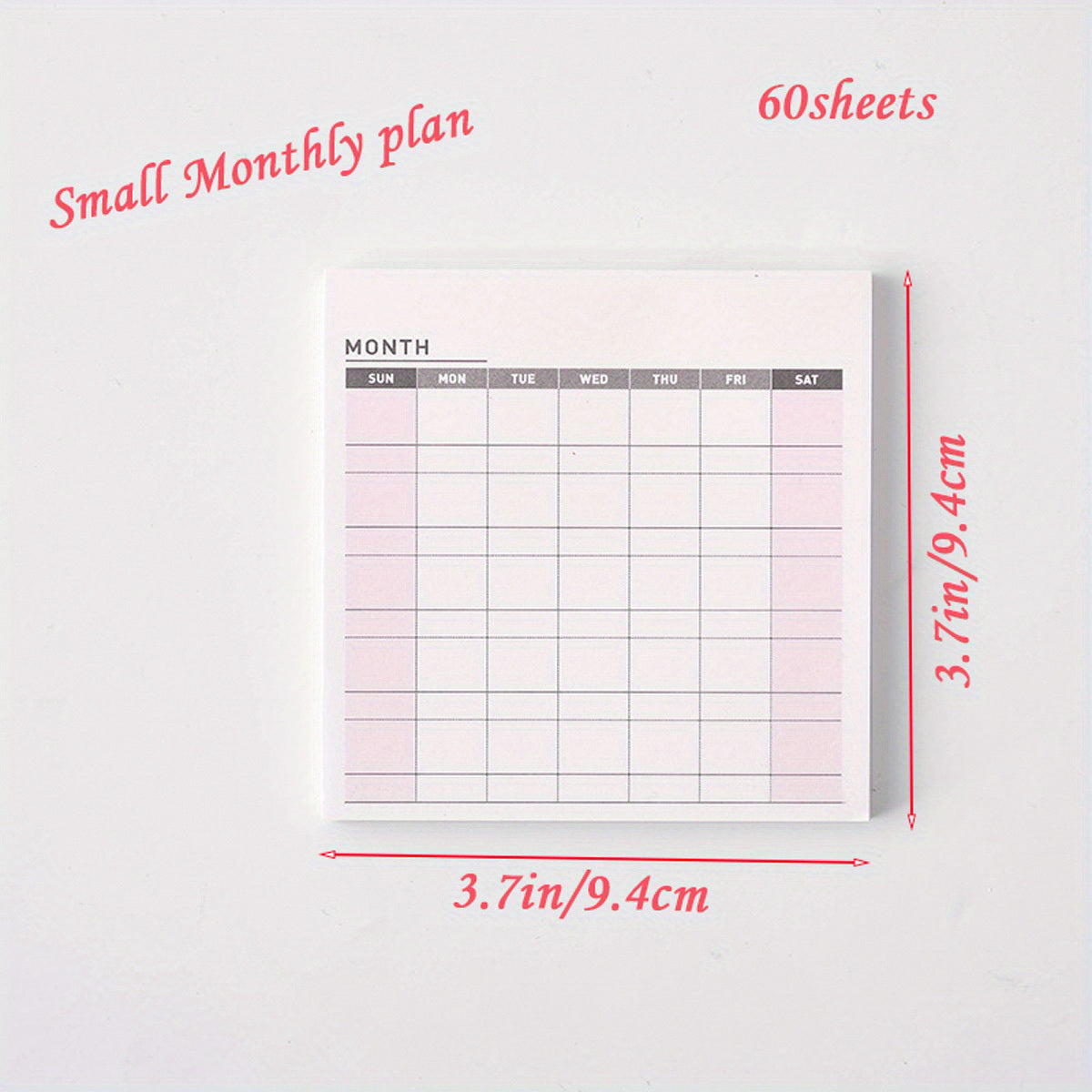 Small Fresh Planner Tearable Memo Pad 60 Pages