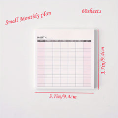 Small Fresh Planner Tearable Memo Pad 60 Pages