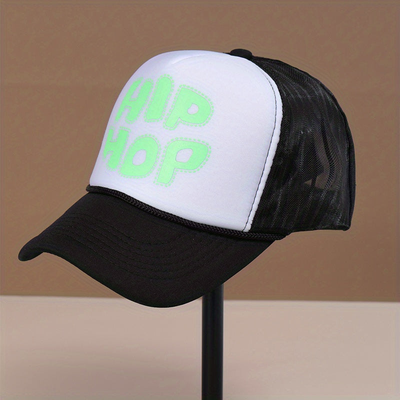 Letters Sports Sunhat And Sunscreen Casual Baseball Mesh Cap