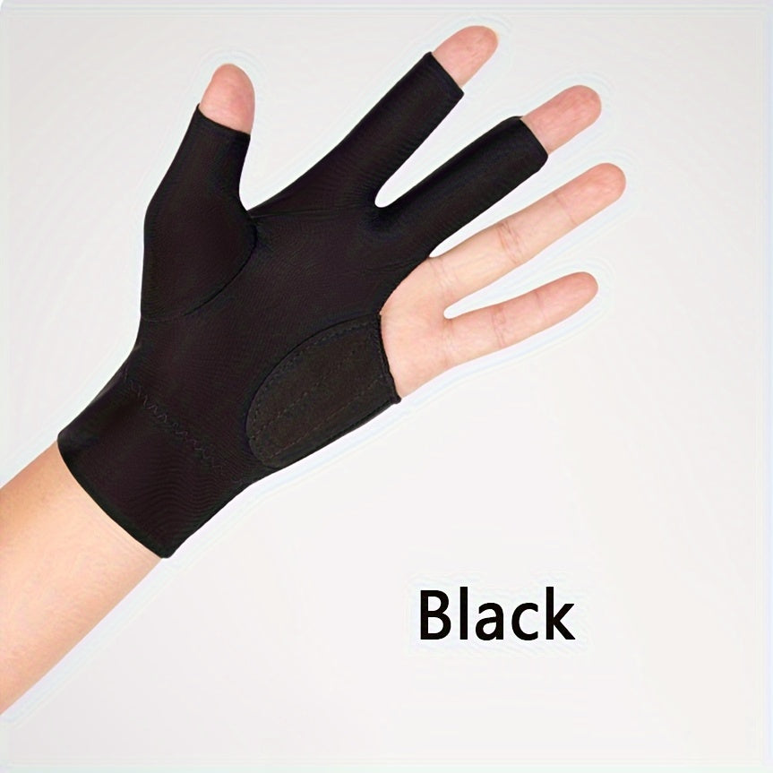 1pc Billiard Three finger Glove Cotton Glove With Non slip Sticker Left Hand