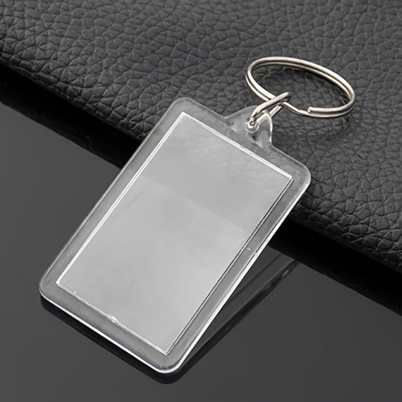 3pcs Acrylic Photo Frame Keyring Clear Picture Keychain Gift Artwork